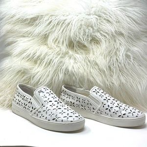Michael Kors White Slip-Ons/Deck Shoes